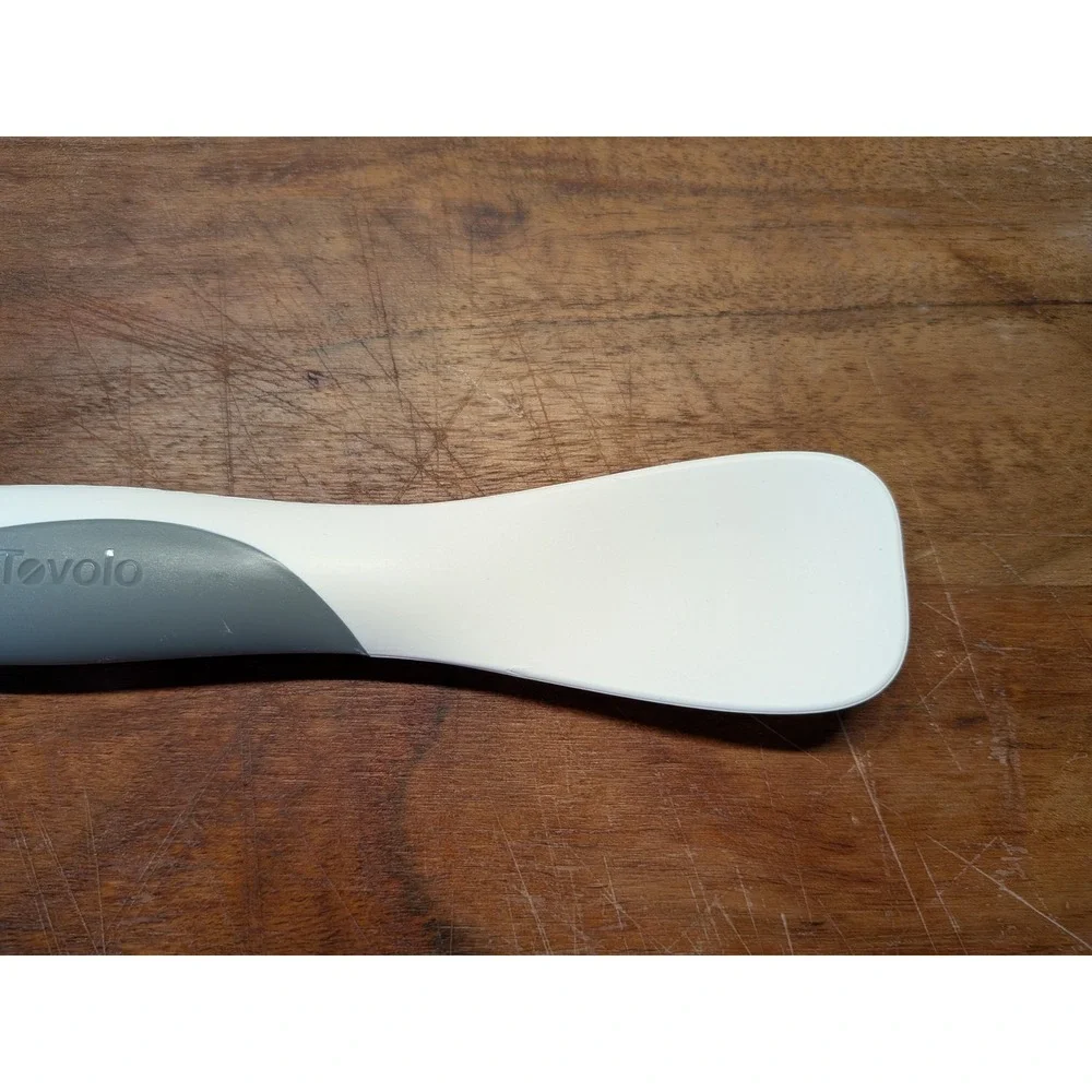 Tovolo Scoop and Spread Silicone Scraper and Nylon Spreader Tool Grey‎ White